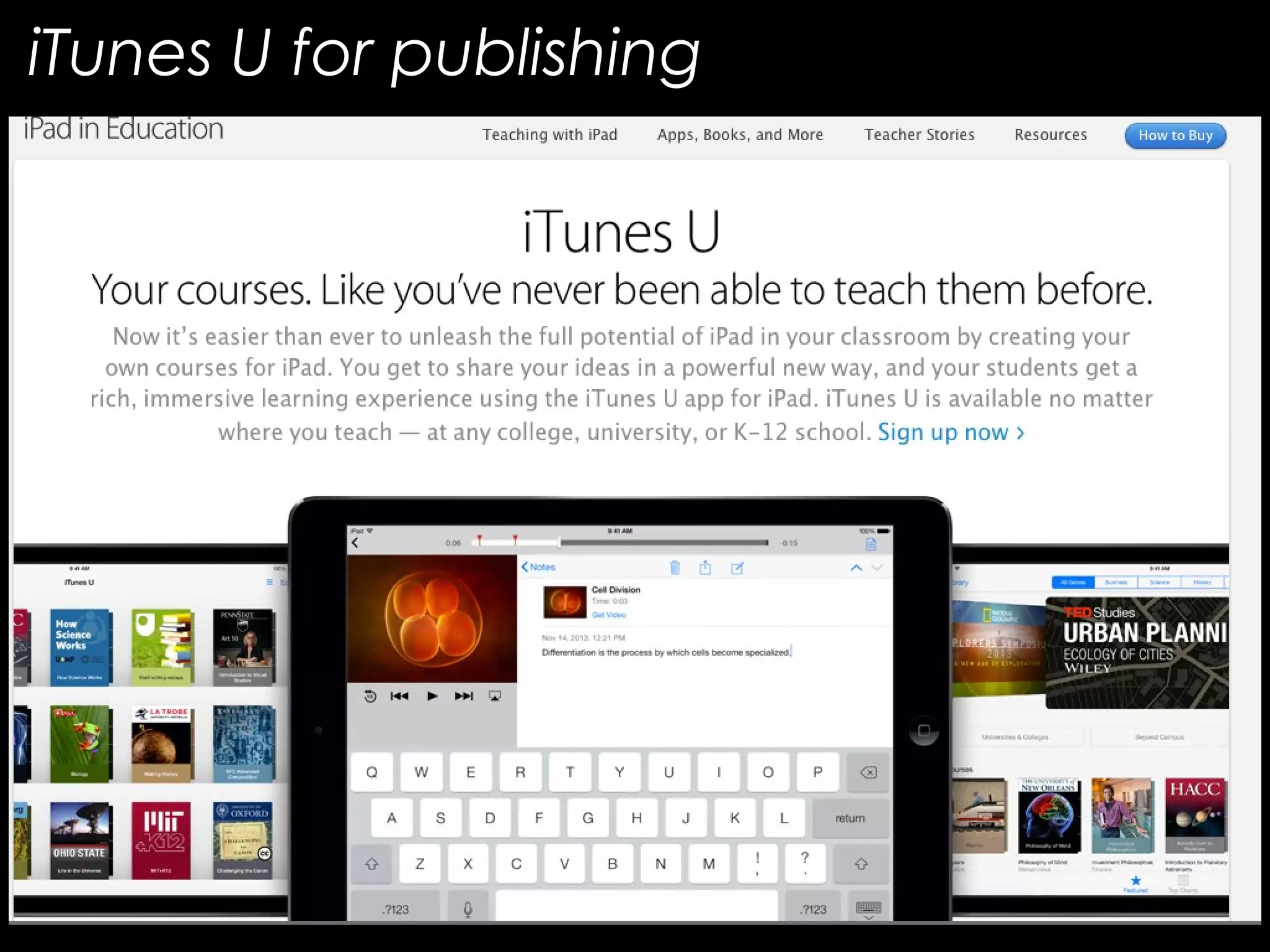 iTunes U for publishing
 