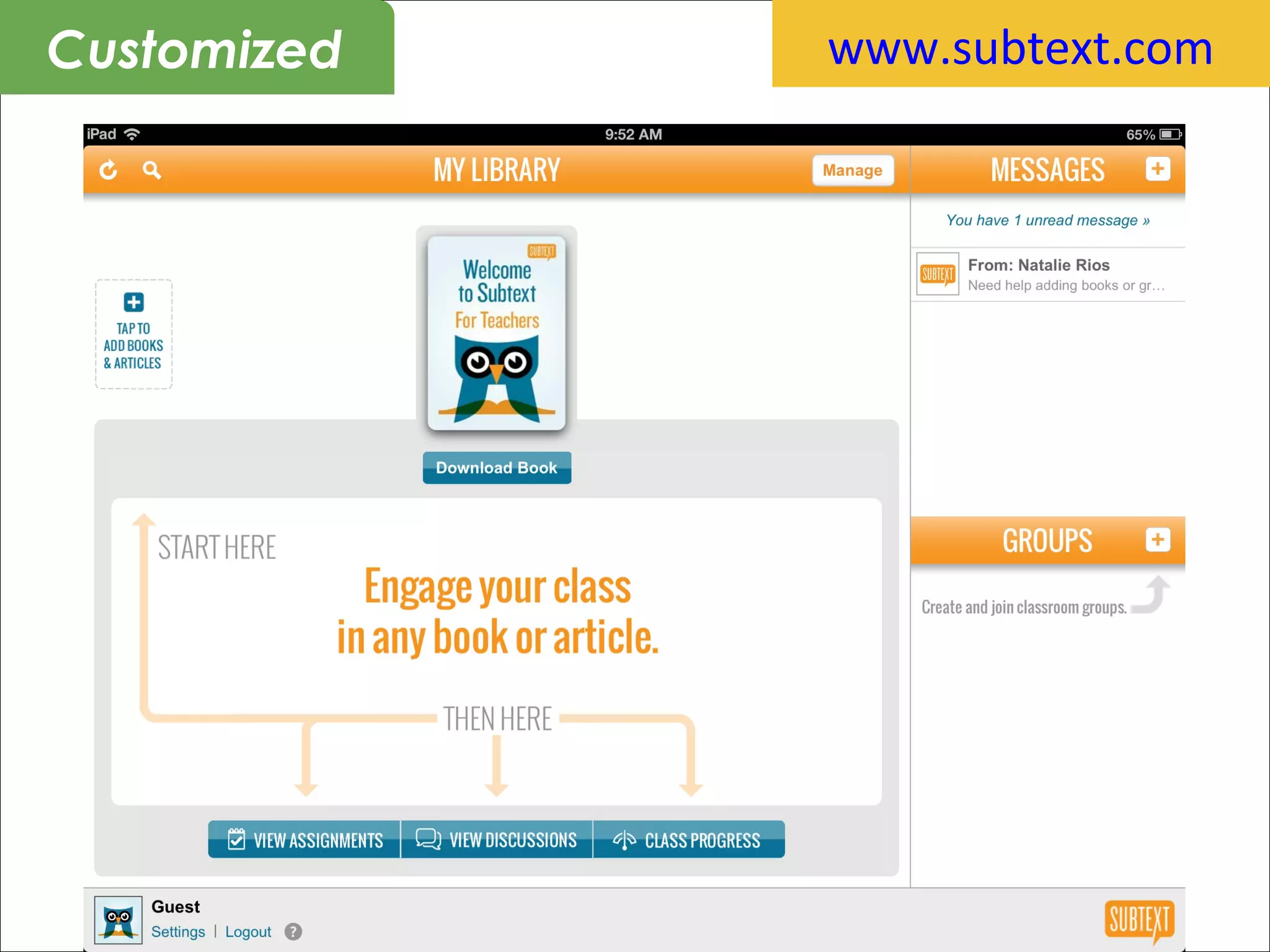 *
www.subtext.comCustomized
 