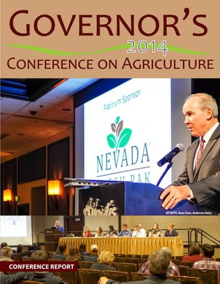 1
CONFERENCE REPORT
KEYNOTE: Dave Coon, Anderson Dairy
 