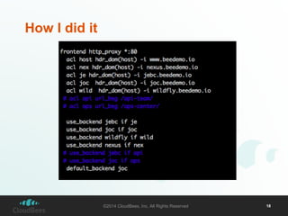 ©2014 CloudBees, Inc. All Rights Reserved 18 
How I did it 
 