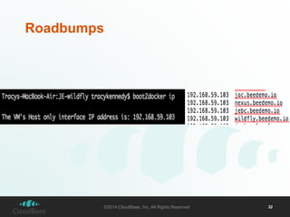 Roadbumps 
©2014 CloudBees, Inc. All Rights Reserved 32 
 
