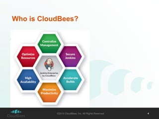 Who is CloudBees? 
©2014 CloudBees, Inc. All Rights Reserved 4 
 