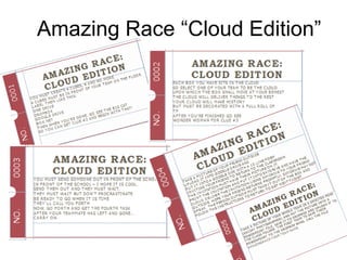 Amazing Race “Cloud Edition”
 