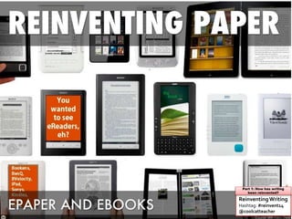 ReinventingWriting
Hashtag: #reinvent14
@coolcatteacher
Part 1: How has writing
been reinvented?
 