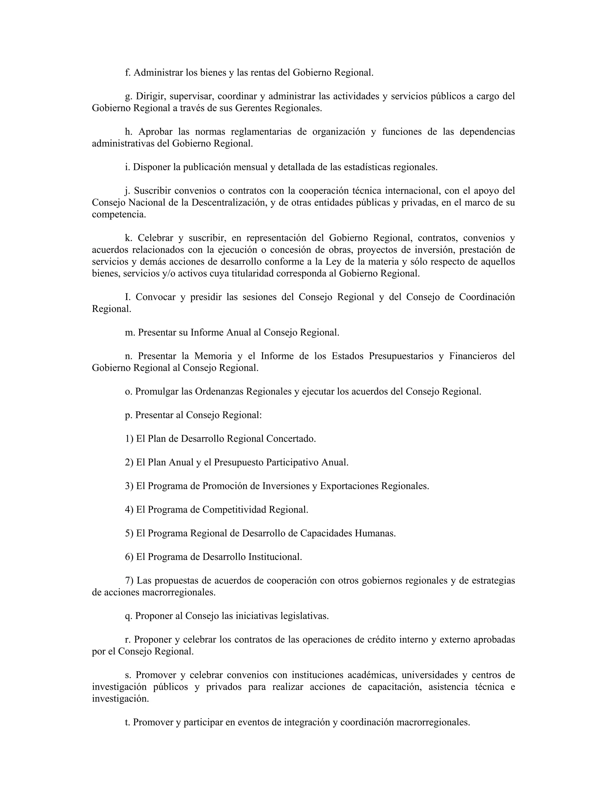 LEY ORGANICA DE GOBIERNOS REGIONALES 27867 | PDF