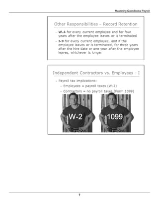 Mastering QuickBooks Payroll
7
 