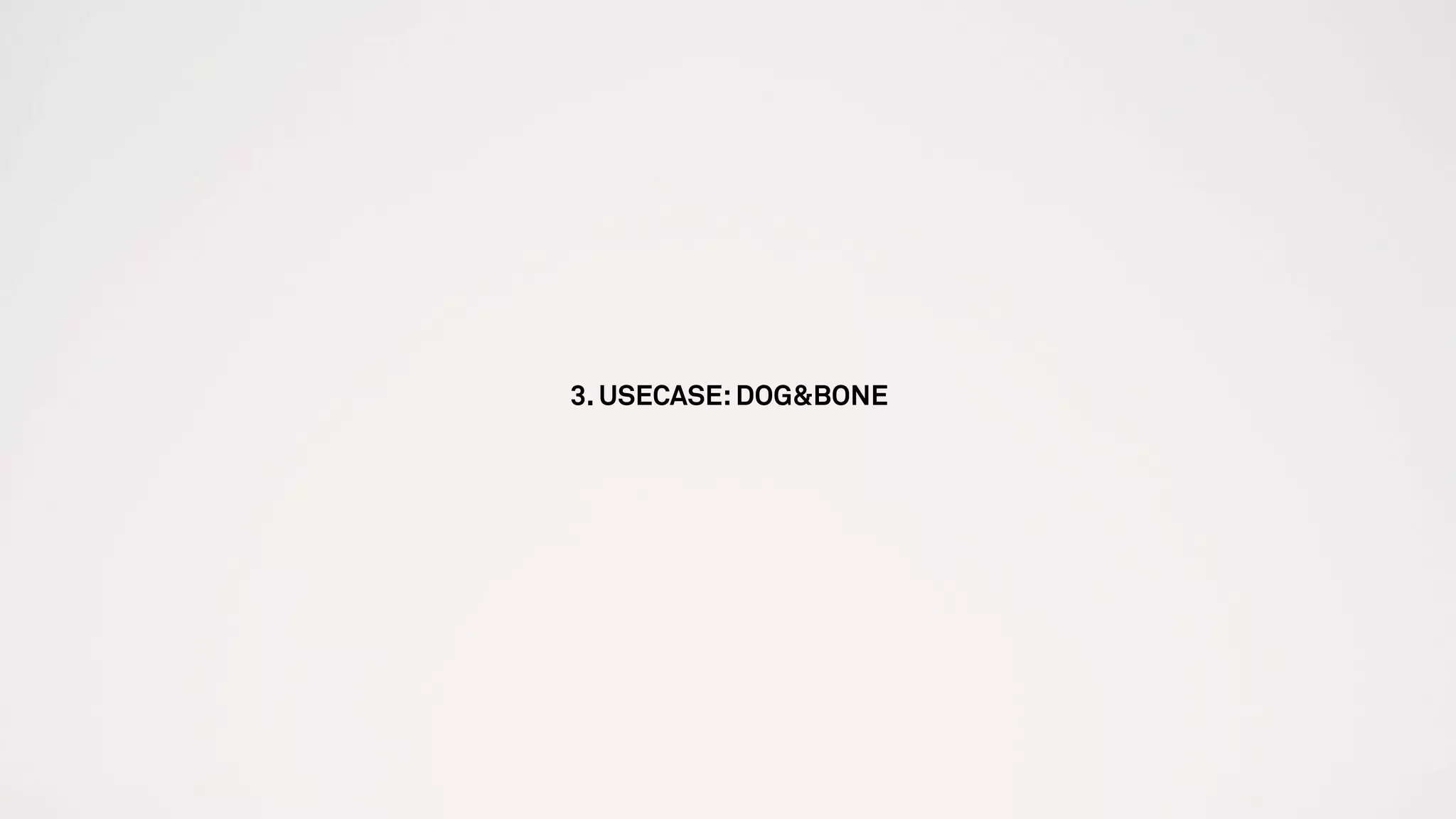 3. USECASE:DOG&BONE
 
