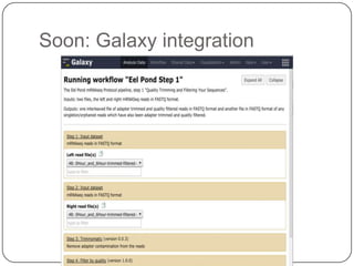 Soon: Galaxy integration

 