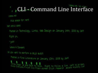 CLI - Command Line Interface
 
