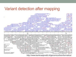Variant detection after mapping 
http://www.kenkraaijeveld.nl/genomics/bioinformatics/ 
 