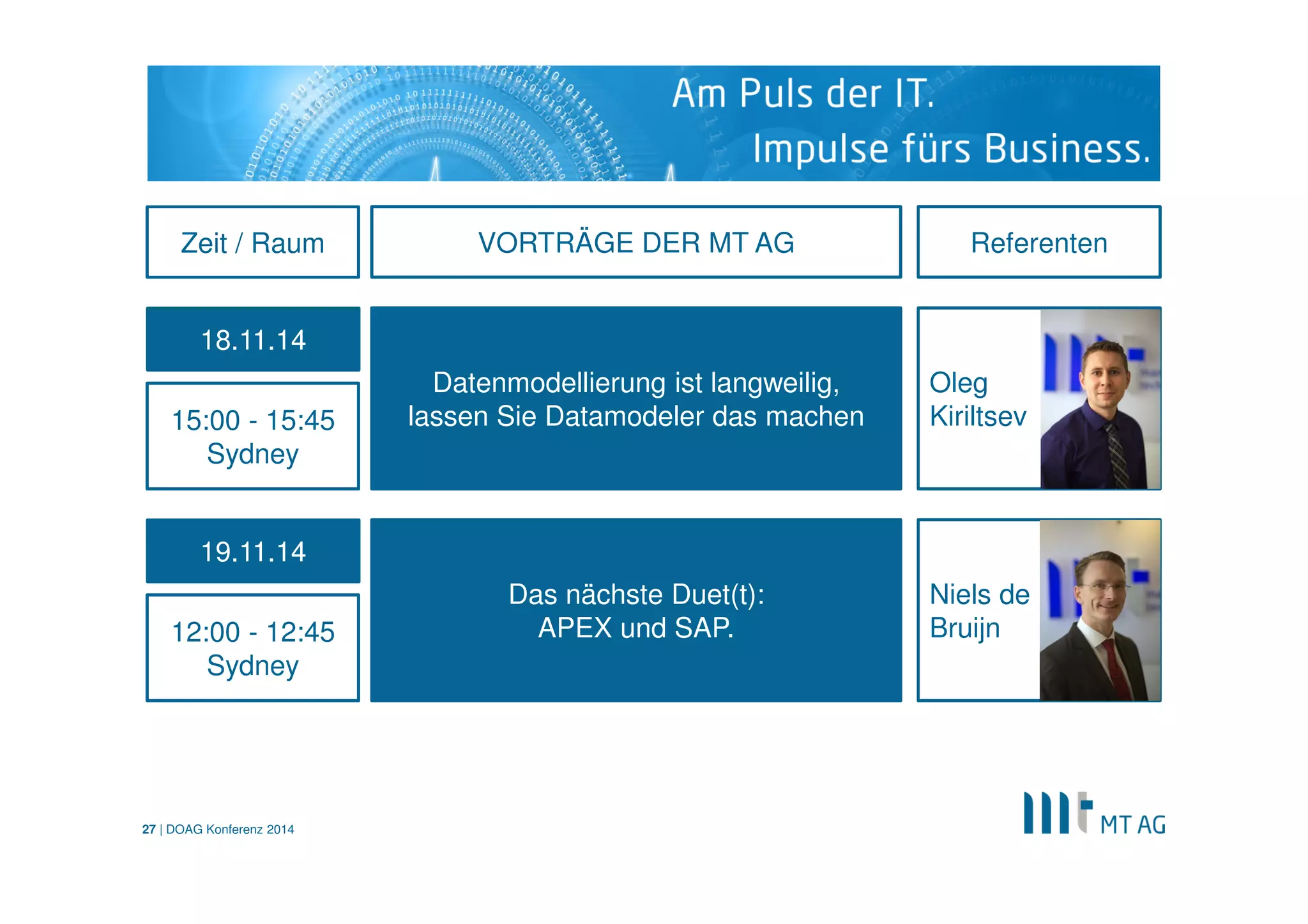 | 
Zusammenfassung 
Sauberes Build-Skript 
Plugins sind wiederverwendbar 
Groovy läuft in JVM 
Gradle ist besser als Batch / Shell etc. 
DOAG Konferenz 2014 
27  