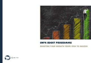 Onyx Boost Programme
Boosting your Growth from idea to success
Click the Insert a Title Image button in the Onyx
Ribbon
 