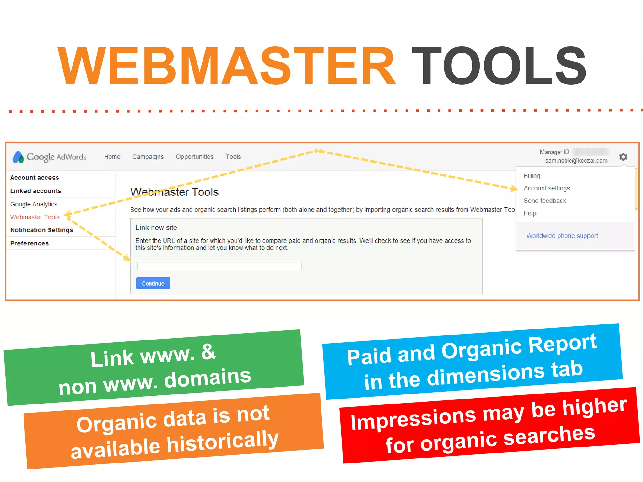 WEBMASTER TOOLS

 