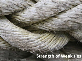p://www.flickr.com/photos/fullaperture/81266869/
Strength of Weak ties
 