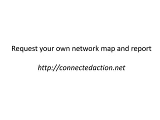 Request your own network map and report
http://connectedaction.net
 