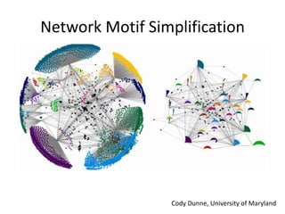 Network Motif Simplification
Cody Dunne, University of Maryland
 