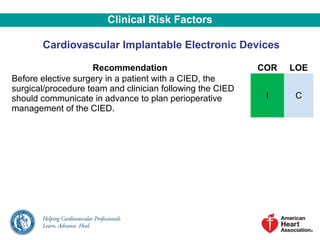 Cor Risk Perioperative Cardiovascular Risk assessment | PPT