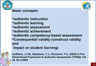 Authentic Learning Framework SISTEM DAN KEBIJAKAN KURIKULUM 2013 | PPT