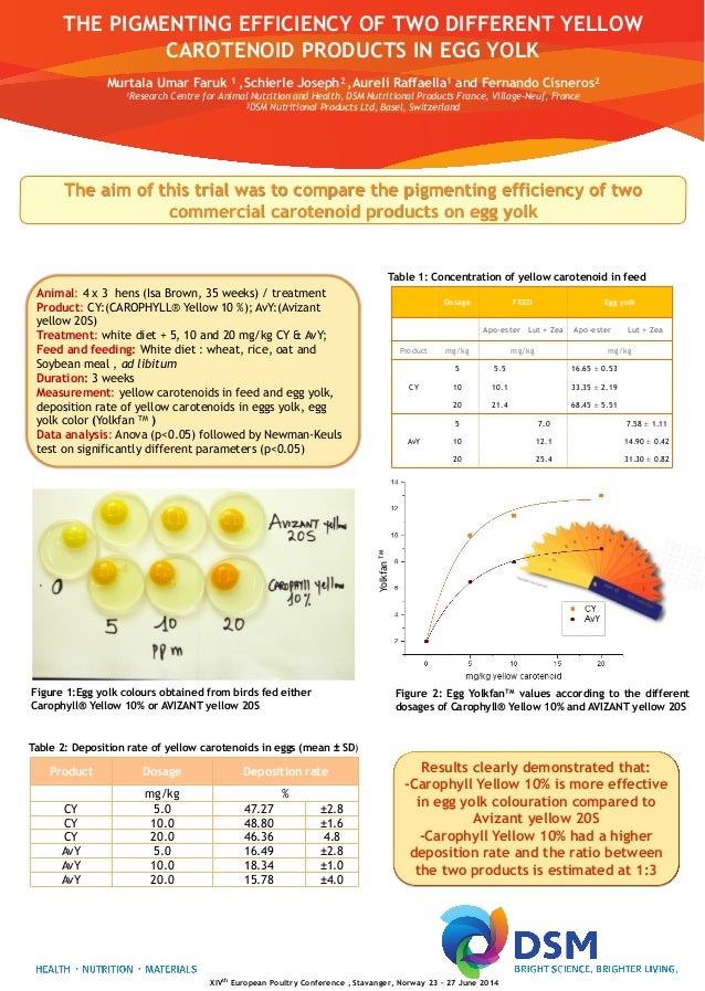 2014 The pigmenting efficiency of two different yellow carotenoid p…