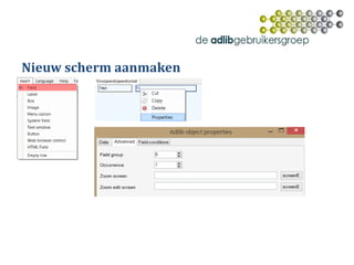 Nieuw scherm aanmaken
 