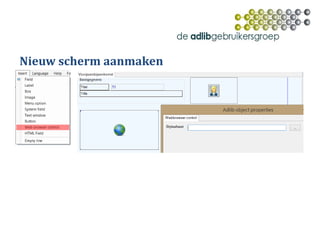 Nieuw scherm aanmaken
 