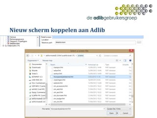 Nieuw scherm koppelen aan Adlib
 