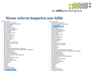 Nieuw scherm koppelen aan Adlib
 