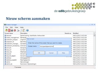 Nieuw scherm aanmaken
 
