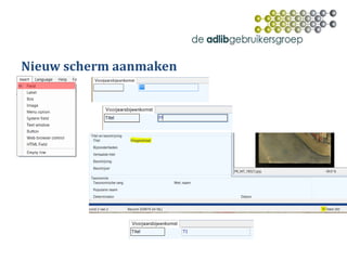 Nieuw scherm aanmaken
 