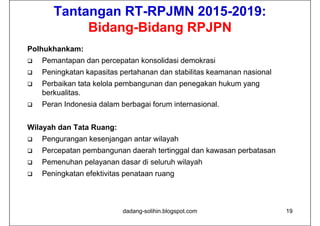 Rancangan Teknokratik  RPJMN 2015-2019 dan SWOT BP Konstruksi