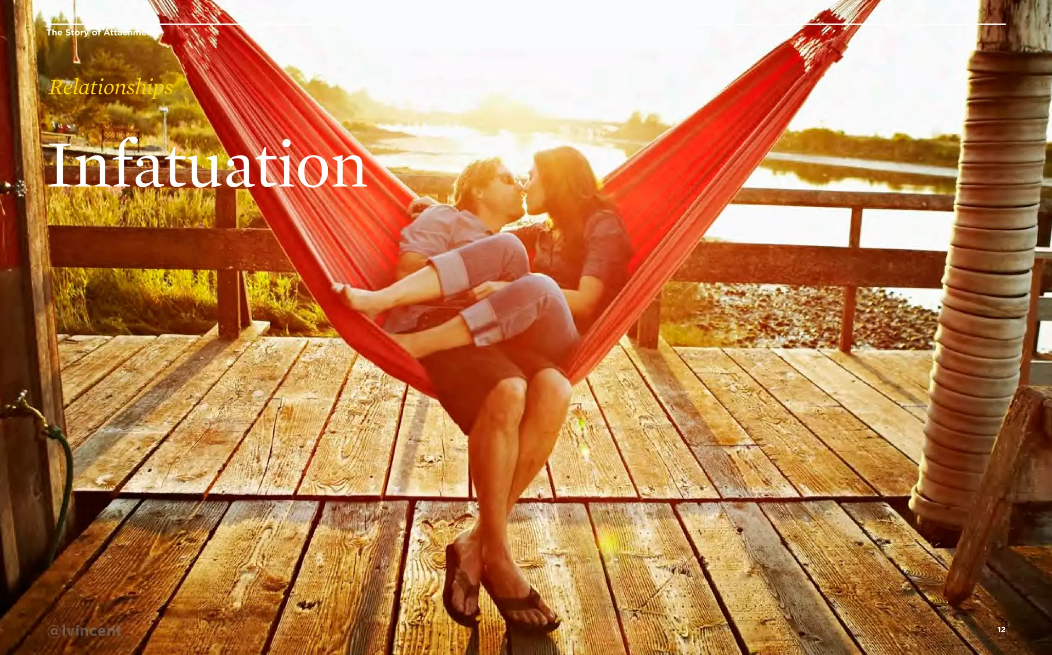 The Story of Attachment

Relationships

Infatuation

@lvincent

12

 