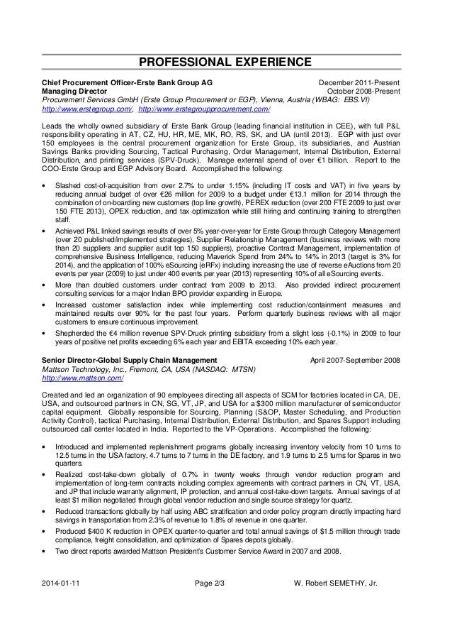 procurement specialist resume samples
