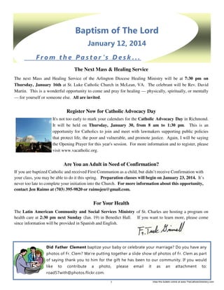 View this bulletin online at www.TheCatholicDirectory.com

 