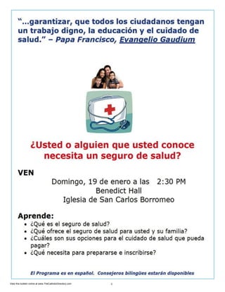 View this bulletin online at www.TheCatholicDirectory.com

 