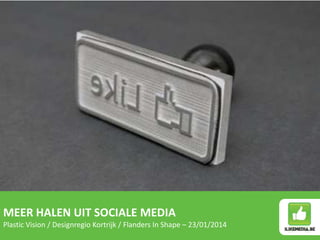 MEER HALEN UIT SOCIALE MEDIA
Plastic Vision / Designregio Kortrijk / Flanders In Shape – 23/01/2014

 