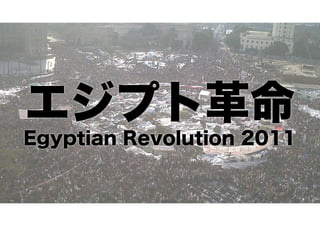エジプト革命
Egyptian Revolution 2011

 