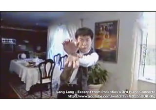 Lang Lang - Excerpt from Prokoﬁev's 3rd Piano Concerto
http://www.youtube.com/watch?v=MD55nUUKRPg

 