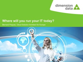 Where will you run your IT today?
Bernard Paques, Cloud Solution Architect for Europe

 