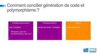 Comment concilier génération de code et
polymorphisme ?

 
