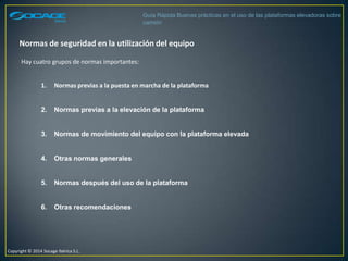 Guía rápida Buenas prácticas en el uso de plataformas elevadoras sobre ...