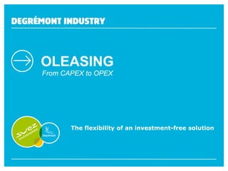 OLEASING
From CAPEX to OPEX

The flexibility of an investment-free solution

Mai 2013

 