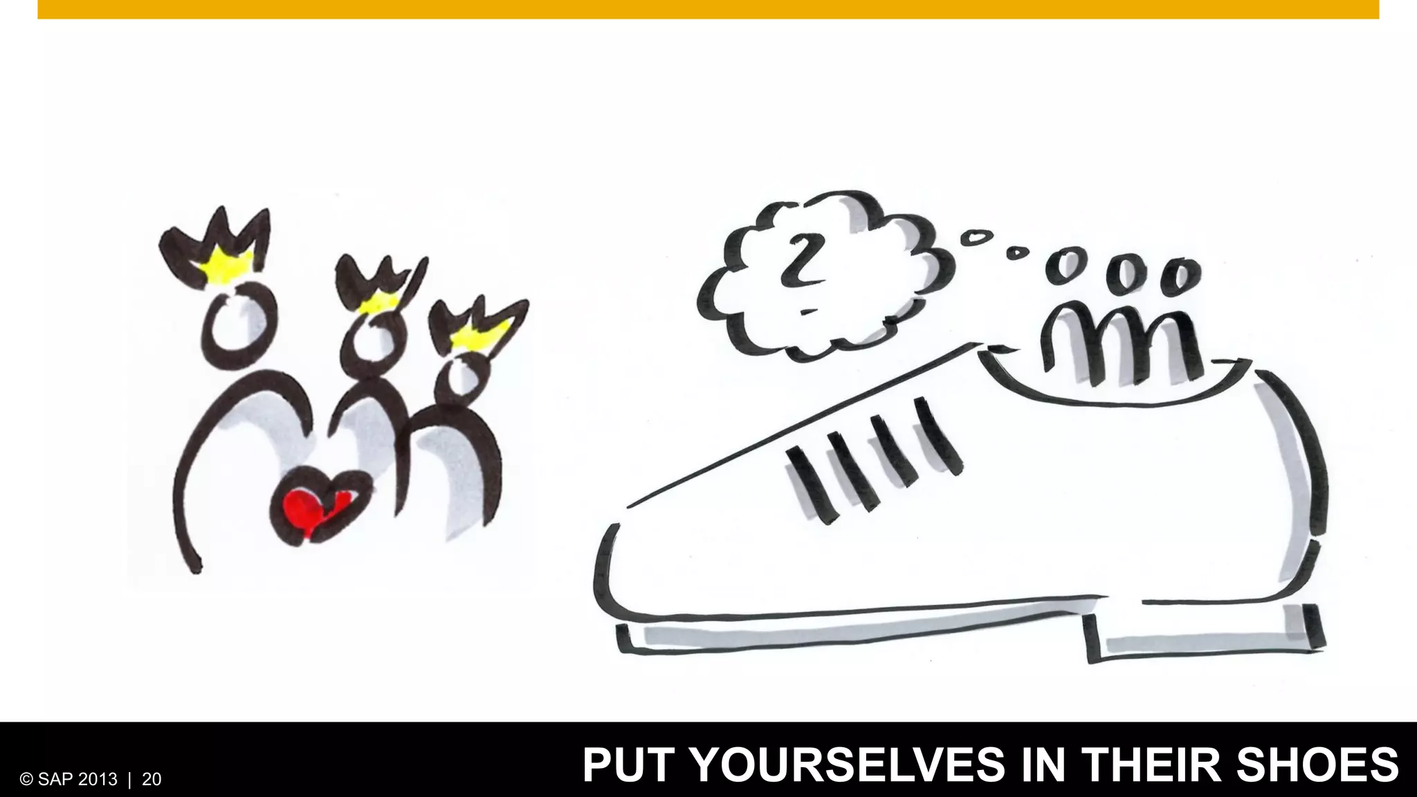 © 2012 SAP 20
© SAP 2013 |AG. All rights reserved.

PUT YOURSELVES IN THEIR SHOES
20

 