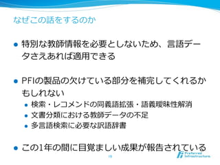 Statistical Semantic入門 分布仮説からword2vecまで