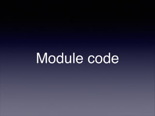 Module code

 