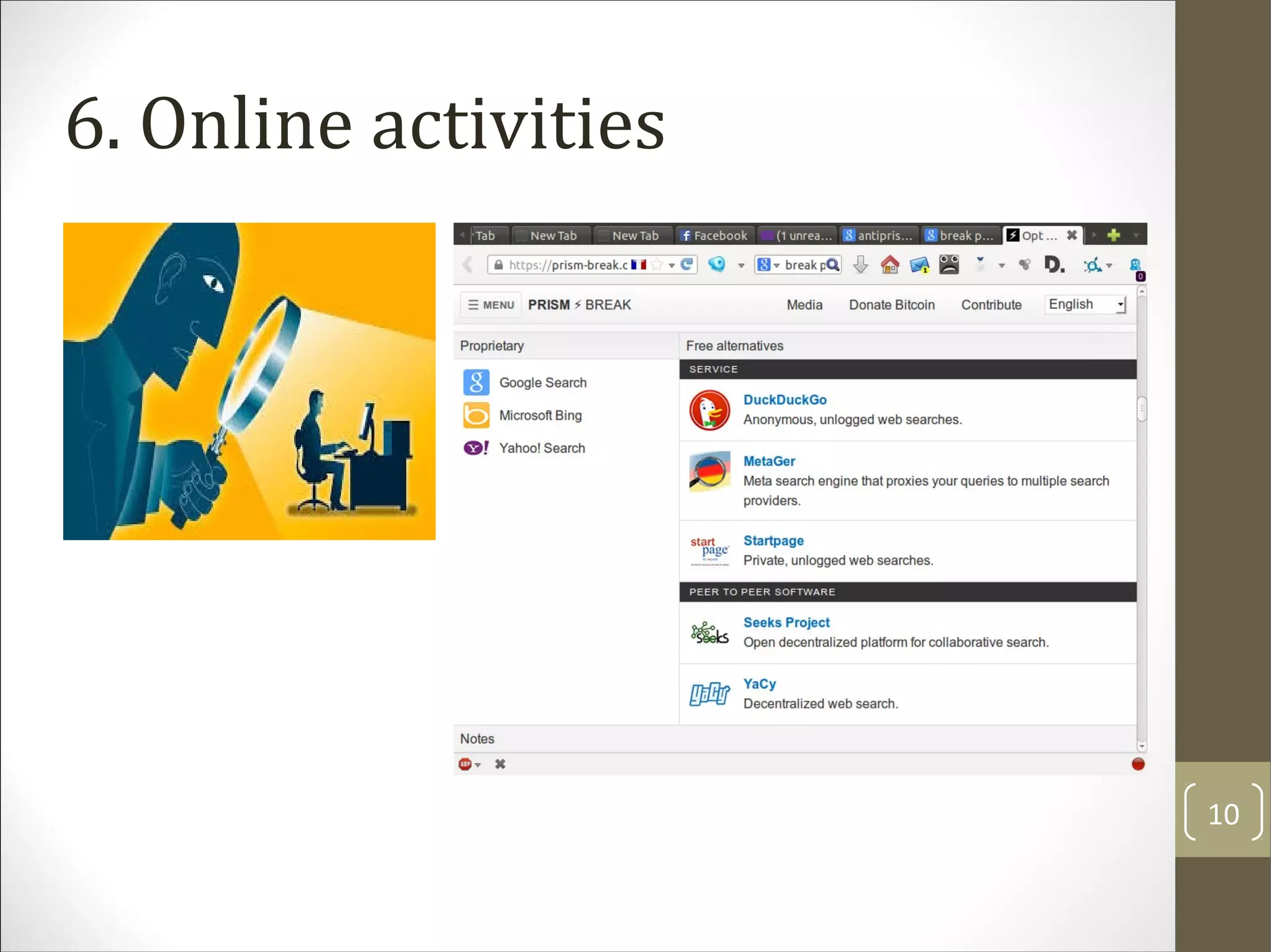6. Online activities
10
 