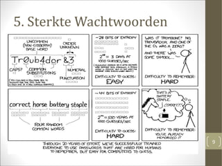 5. Sterkte Wachtwoorden
9
 