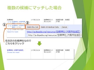 複数の候補にマッチした場合

①

②

住吉区の生根神社なので
こちらをクリック

 