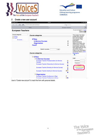 2

Create a new user account

Use to “Create new account” to reach the form with personal details.

4

 