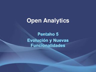 Open Analytics

 
