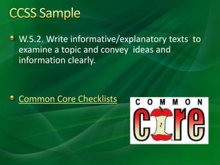  Provide a concluding statement or section
related to the information or explanation
presented.
 Link ideas within and a...